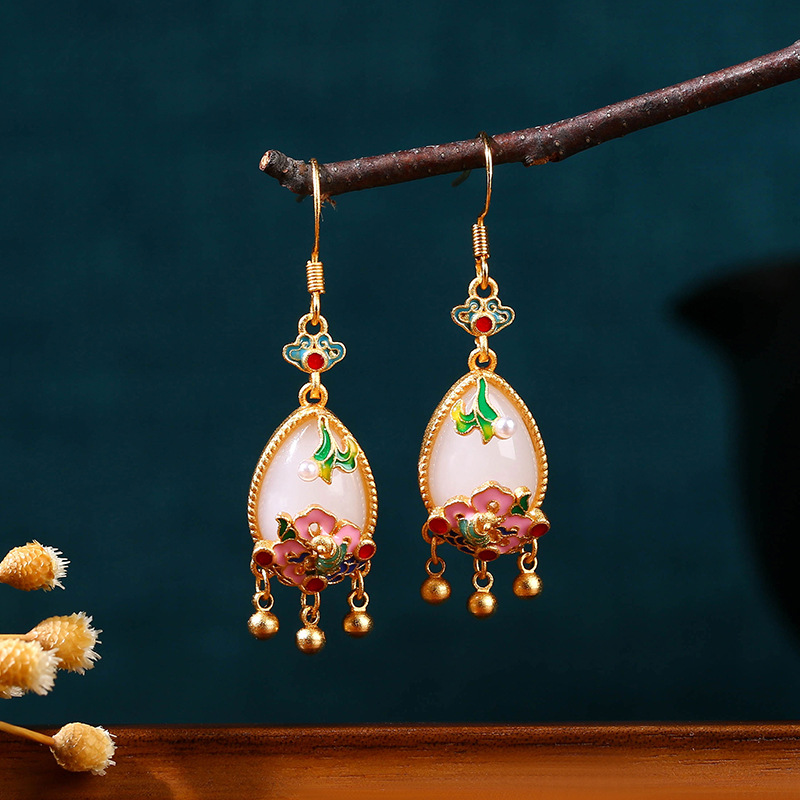 Women'S Accessories Designer - Anting Bunga Giok Alami Jimat Pesona