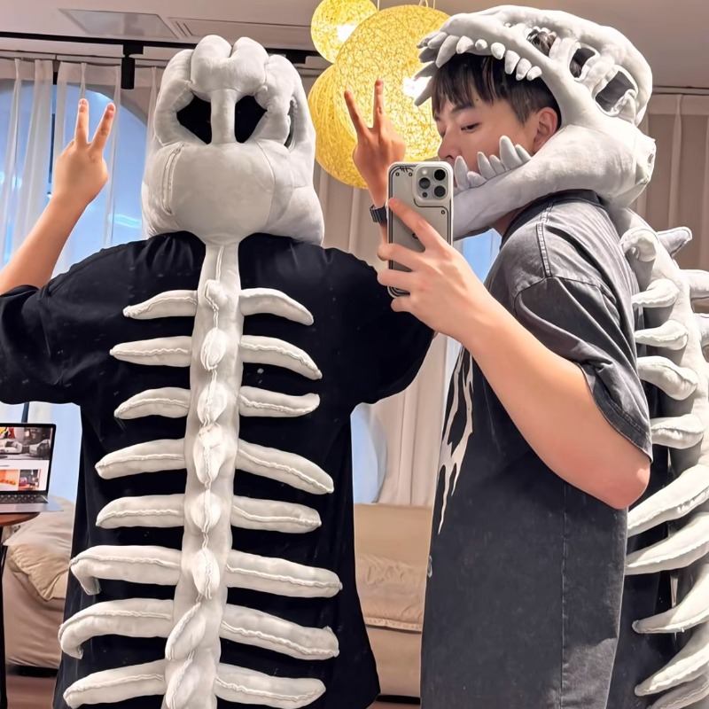 Women'S Accessories Clothing - Kostum Cosplay Kerangka Dinosaurus 3D Tutup