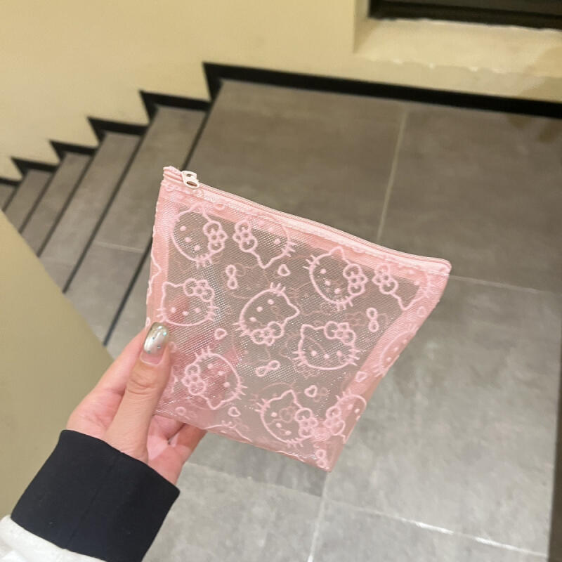 Women'S Vanity Accessories - Dompet Koin Jaring Transparan Kartun Hello