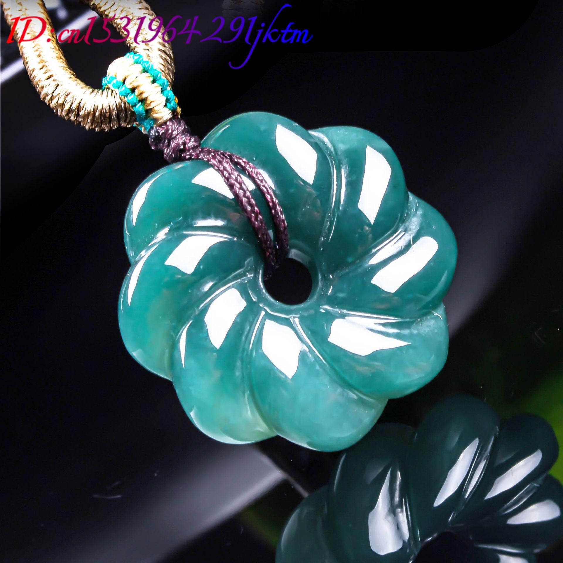 Kalung Liontin Bunga Giok Burm - Accessories Woman ulasan dan harga