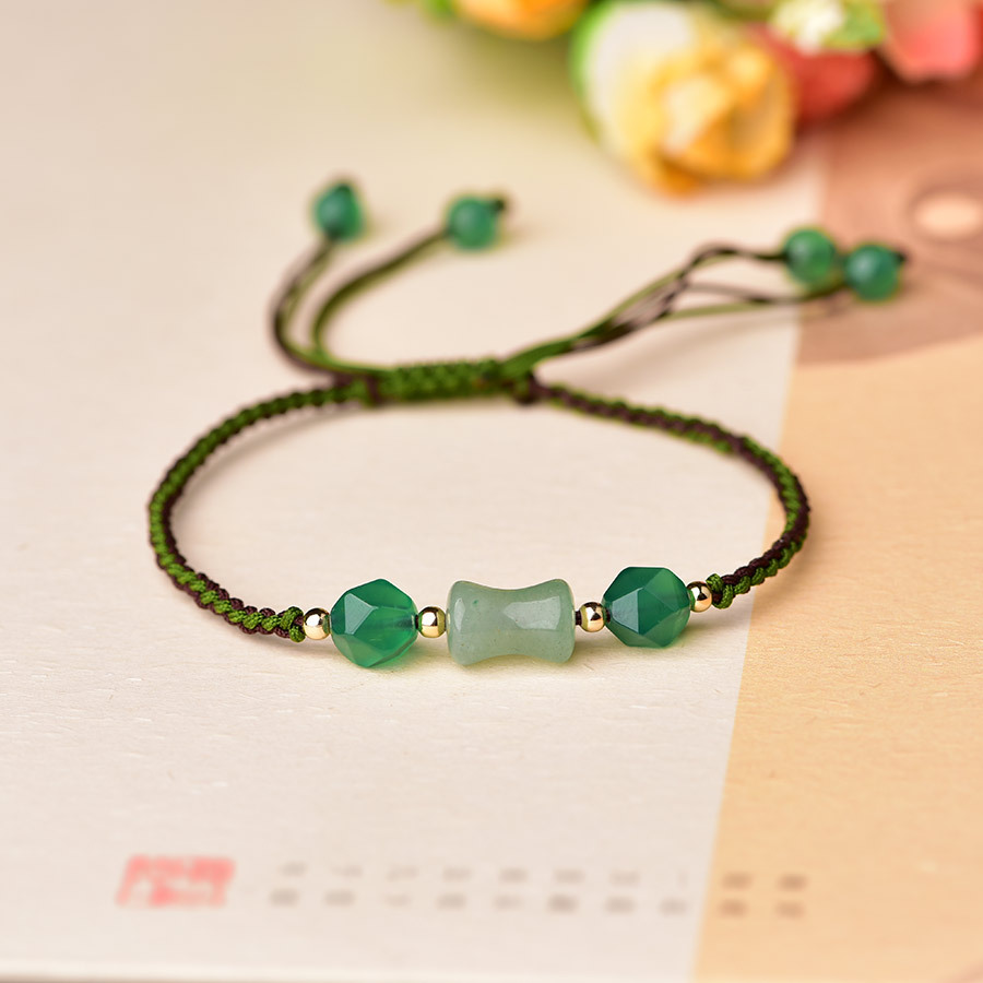 Gelang Manik Giok Hijau Alami  - Women'S Accessories Designer ulasan dan harga