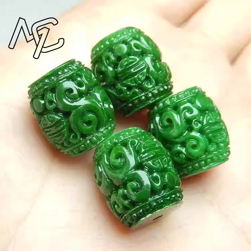 5 Buah Manik-manik Ukiran Giok - Accessories Woman ulasan dan harga