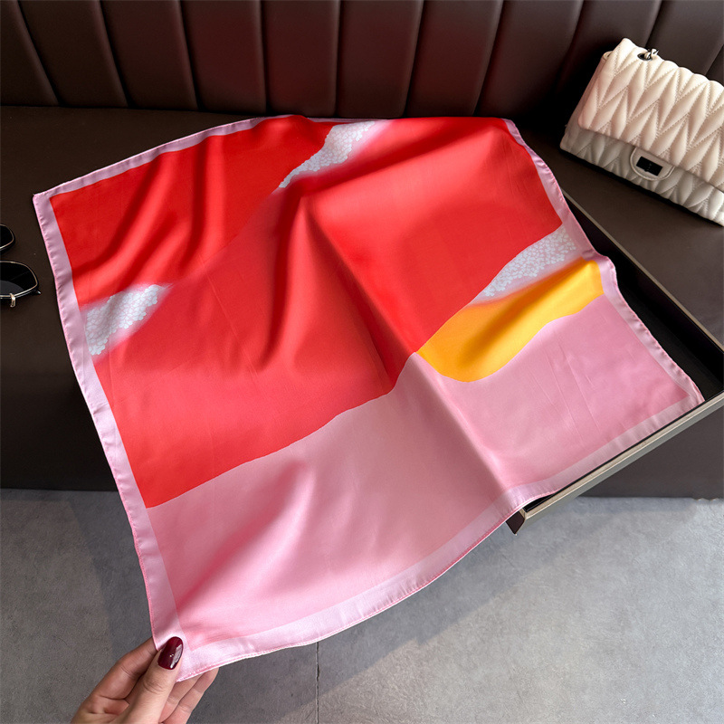 Syal Persegi Motif Warna-Warni - Women'S Vacation Accessories ulasan dan harga