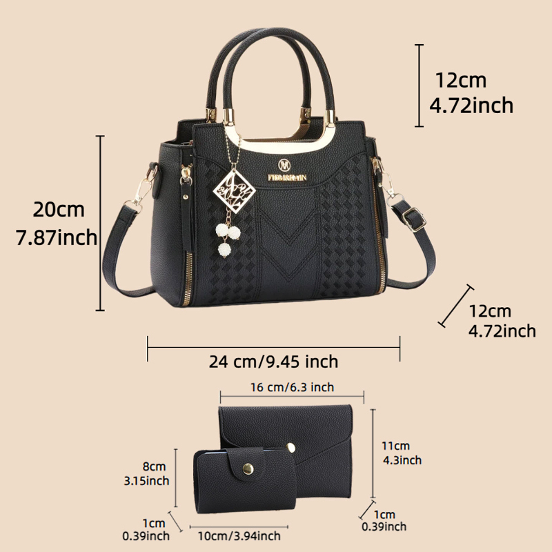 Set tas tangan 3 buah terbuat  - Women'S Accessories For Suit ulasan dan harga