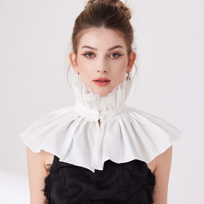 Kerah Palsu Berumbai Tinggi ya - Accessories Woman ulasan dan harga