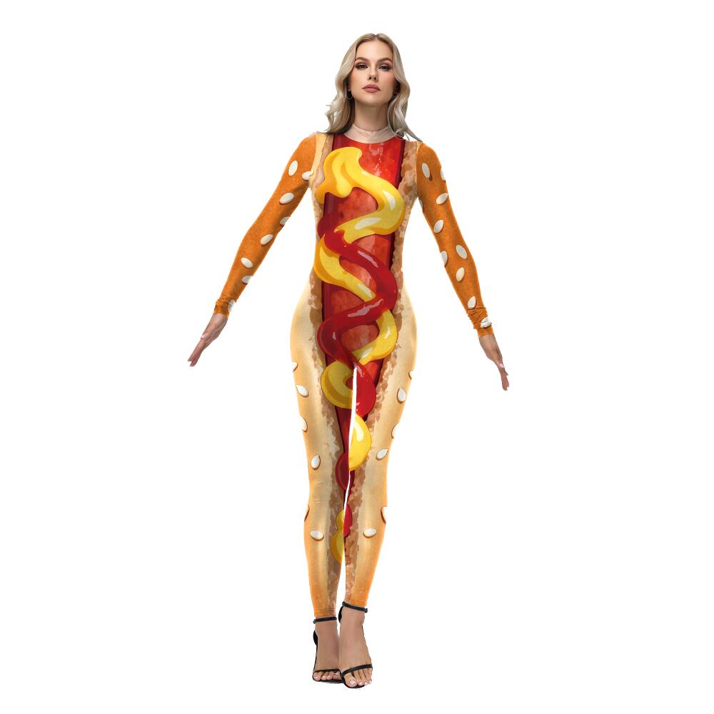 Kostum Hot Dog Lucu dengan Cet - Women'S Vacation Accessories ulasan dan harga