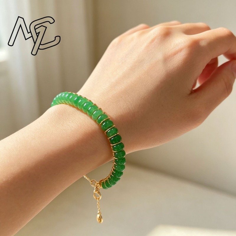 Gelang Manik-Manik Batu Giok B - Women'S Accessories Designer ulasan dan harga