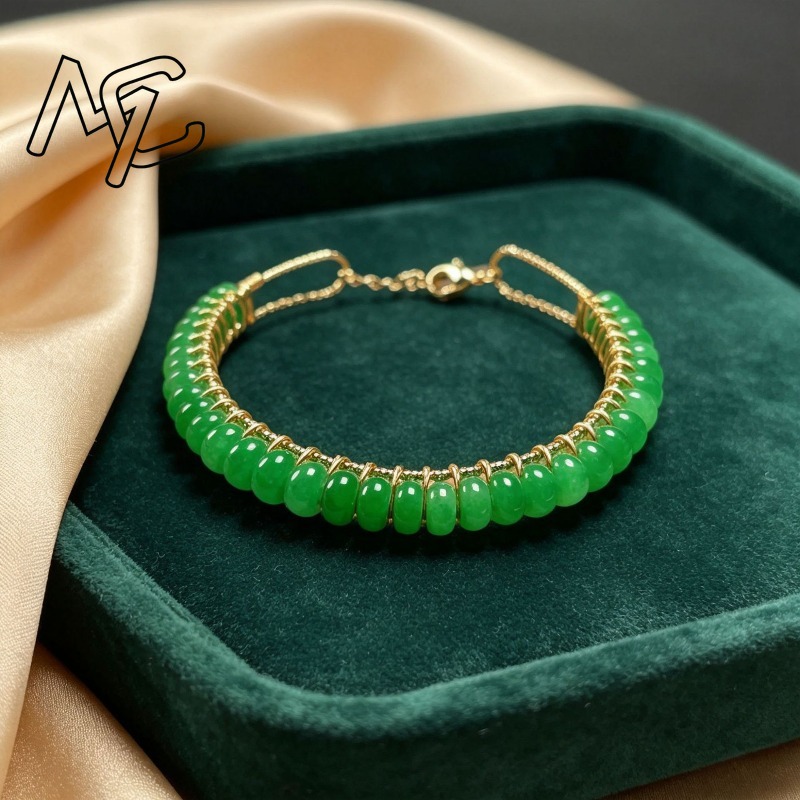 Gelang Manik-Manik Batu Giok B - Women'S Accessories Designer ulasan dan harga