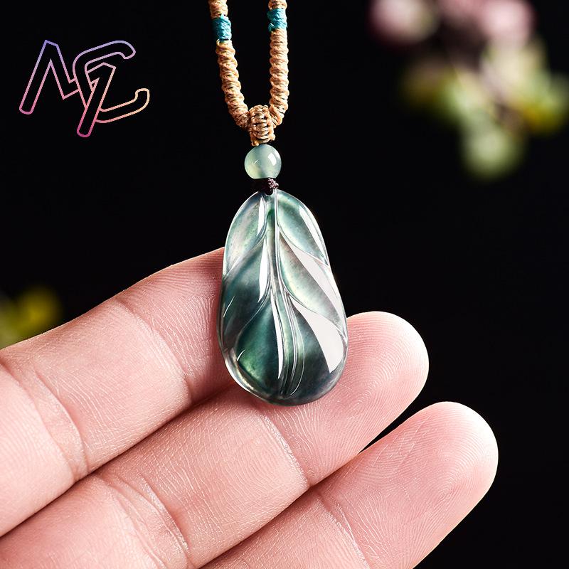 Liontin Daun Giok Myanmar Hadi - Women'S Accessories Designer ulasan dan harga